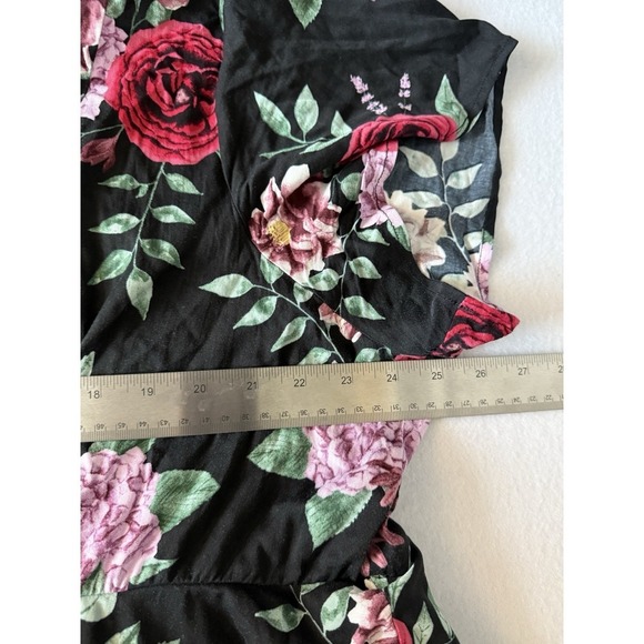 TORRID Womens Floral V Neck Blouse Size 4‎ Boho Romantic Softgirl Feminine - Picture 5 of 6